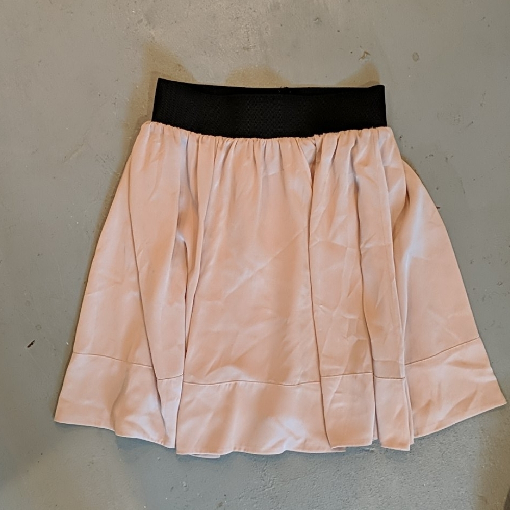 Millennial pink high waisted skirt